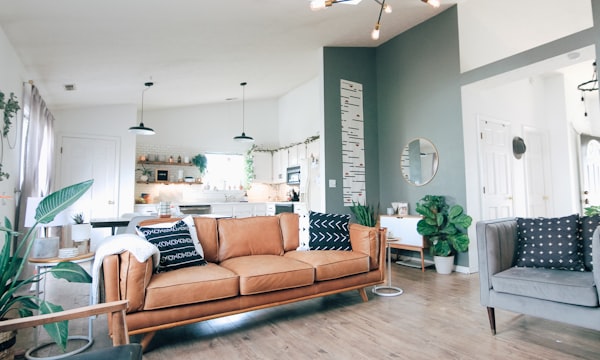 Beautifully organized living room and home interior